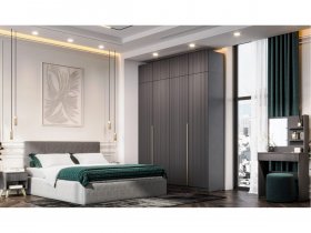 Гардеробная Эккервуд (графит) в Садовом - sadovyj.mebel-nsk.ru | фото