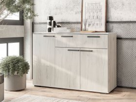 Комод Стандарт-4 NEW (дуб крафт белый) в Садовом - sadovyj.mebel-nsk.ru | фото