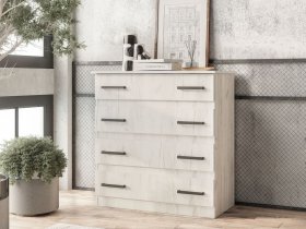 Комод Стандарт-6 NEW (дуб крафт белый) в Садовом - sadovyj.mebel-nsk.ru | фото