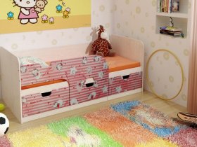 Кровать детская с ящиками 1,86 Минима Hello Kitty в Садовом - sadovyj.mebel-nsk.ru | фото