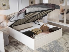 Кровать двуспальная 1,6 м Венеция КРМП-160 с подъемным механизмом в Садовом - sadovyj.mebel-nsk.ru | фото