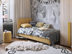 Кровать односпальная Лео 0,9 м в Садовом - sadovyj.mebel-nsk.ru | фото