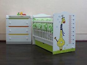 Кроватка детская Жираф с маятником в Садовом - sadovyj.mebel-nsk.ru | фото