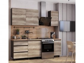Кухонный гарнитур Энигма 1,6м (венге/дуб каньон) в Садовом - sadovyj.mebel-nsk.ru | фото