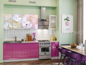 Кухонный гарнитур Вишневый цвет в Садовом - sadovyj.mebel-nsk.ru | фото