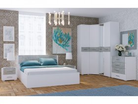 Модульная спальня Бьянка (белый/бетон) в Садовом - sadovyj.mebel-nsk.ru | фото