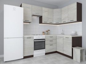 Модульная угловая кухня 1,4м*2,1м Лада (пикард) в Садовом - sadovyj.mebel-nsk.ru | фото