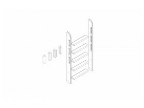 Пакет №10 Прямая лестница и опоры для двухъярусной кровати Соня в Садовом - sadovyj.mebel-nsk.ru | фото