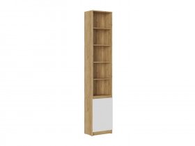 Стеллаж Бостон СЖ-001 (дуб крафт золотой/белый глянец) в Садовом - sadovyj.mebel-nsk.ru | фото