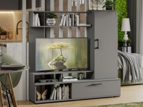 Стенка «Сиена» (графит серый) в Садовом - sadovyj.mebel-nsk.ru | фото