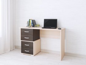 Стол письменный Сити-2 (венге/дуб молочный) в Садовом - sadovyj.mebel-nsk.ru | фото